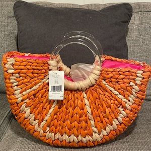 NWT! Straw Kate Spade Orange Slice Handbag